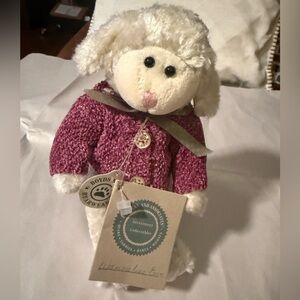Vintage Boyd's Bear "Wannabee Ewe" Lamb 1999 8" Purple Chenille Sweater Posable